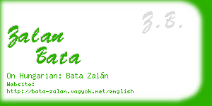 zalan bata business card
