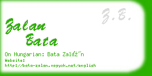 zalan bata business card